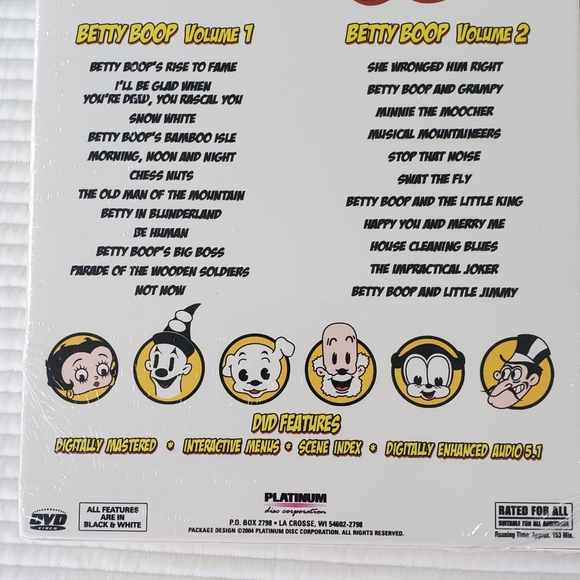 2 Betty Boop DVD's 55 Classic Cartoons Digitally Enhanced Audio 5.1 2007 - Picture 6 of 16